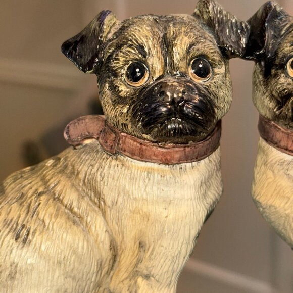 VTG 1990s Chrisdon Pug Realistic Resin Dog Sculpture Indoor Outdoor Expo Inc MCM - Picture 15 of 15